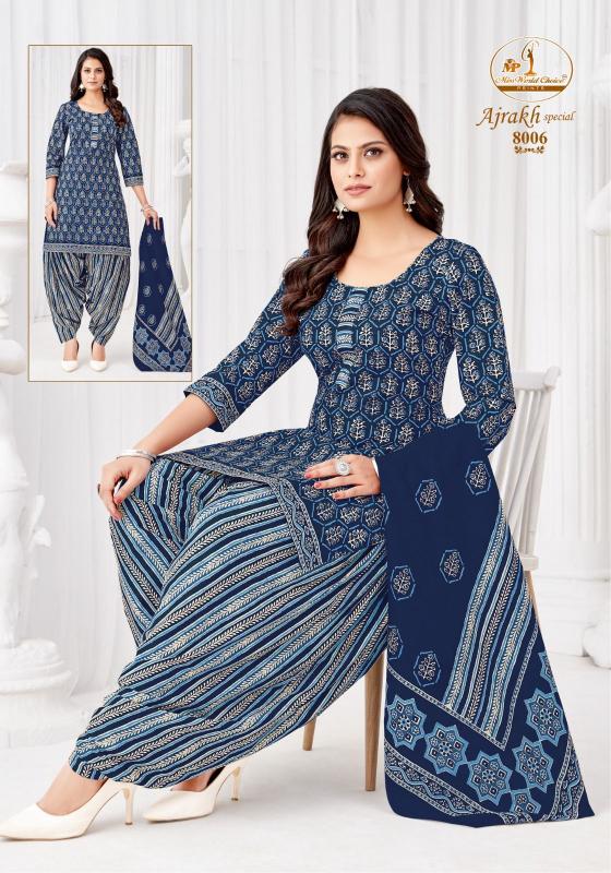 Miss World Ajrakh Vol-8 – Dress Material - Wholesale Catalog