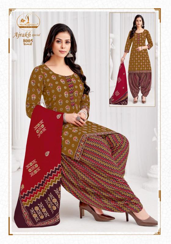 Miss World Ajrakh Vol-8 – Dress Material - Wholesale Catalog
