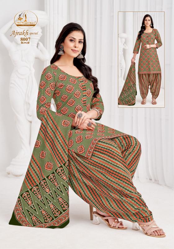 Miss World Ajrakh Vol-8 – Dress Material - Wholesale Catalog