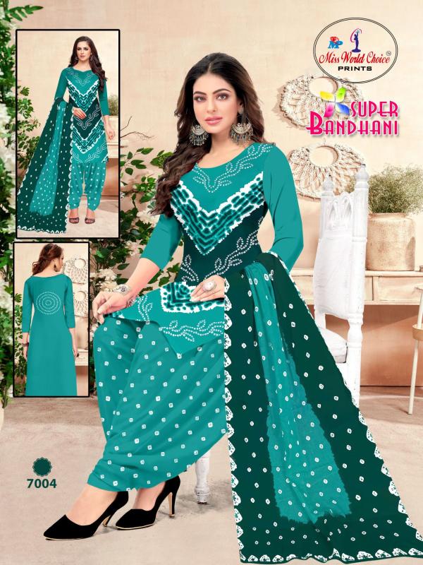 Miss World Super Bandhani Vol-07 – Dress Material - Wholesale Catalog