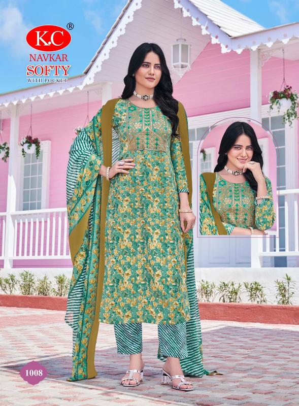 Navkar K.C Softy Vol 1 feb india party wear kurtis and pants