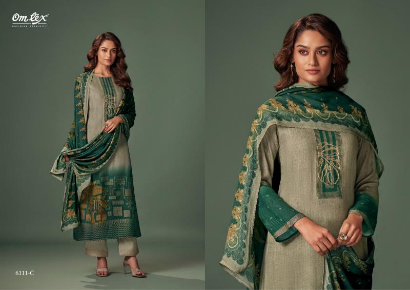 Omtex Aura Pashmina Jacquard Salwar Kameez Wholesale Catalog