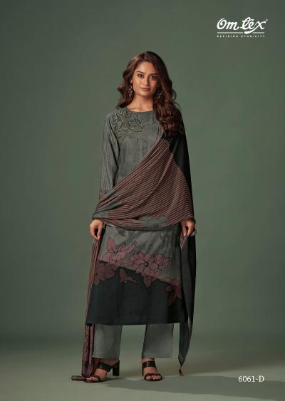 Omtex Elwes Pashmina Digital Printed Embroidery Salwar Kameez Wholesale Catalog