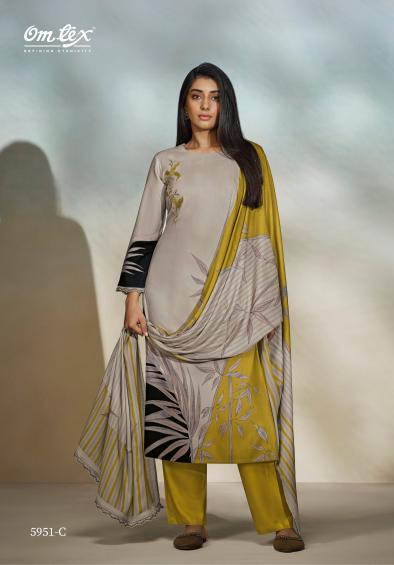 Omtex Larissa Pashmina Digital Printed Salwar Kameez Wholesale Catalog