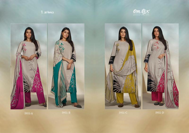 Omtex Larissa Pashmina Digital Printed Salwar Kameez Wholesale Catalog