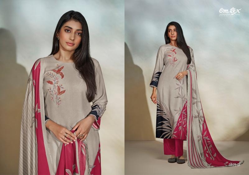Omtex Larissa Pashmina Digital Printed Salwar Kameez Wholesale Catalog