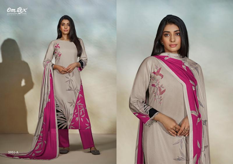 Omtex Larissa Pashmina Digital Printed Salwar Kameez Wholesale Catalog
