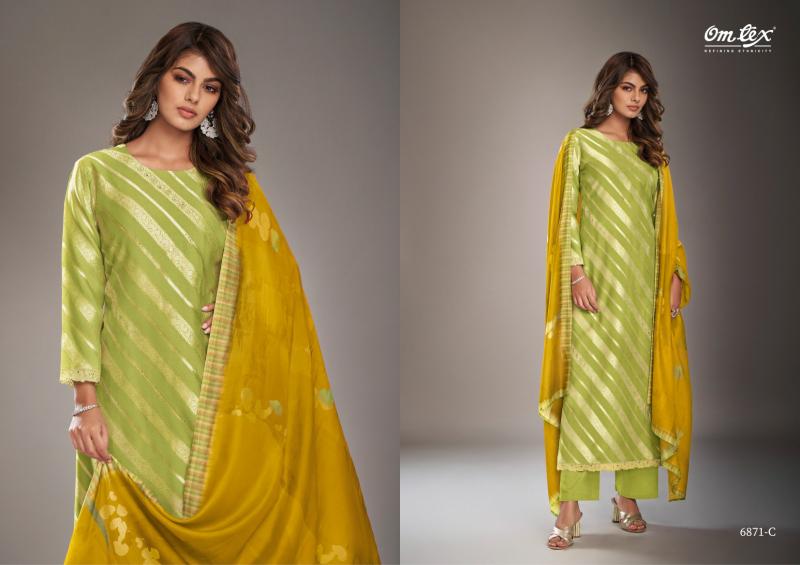 Omtex Nikisha Vol 2 Silk Jacquard Salwar Kameez Wholesale Catalog 