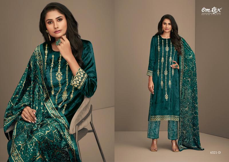 OMTEX RITHA VOL 17 Viscose Velvet with embroidered Salwar Kameez Wholesale Catalog