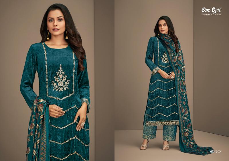 Omtex Ritha Vol 19 Pure Viscose Velvet with embroidered Salwar Kameez Wholesale Catalog