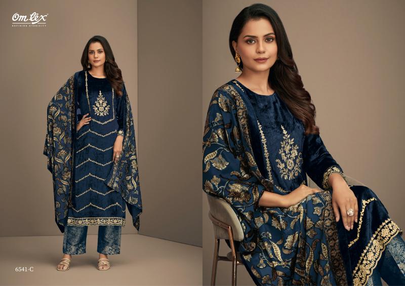 Omtex Ritha Vol 19 Pure Viscose Velvet with embroidered Salwar Kameez Wholesale Catalog