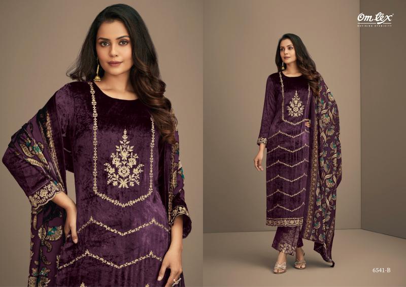 Omtex Ritha Vol 19 Pure Viscose Velvet with embroidered Salwar Kameez Wholesale Catalog