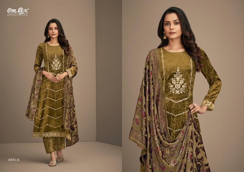 Omtex Ritha Vol 19 Pure Viscose Velvet with embroidered Salwar Kameez Wholesale Catalog