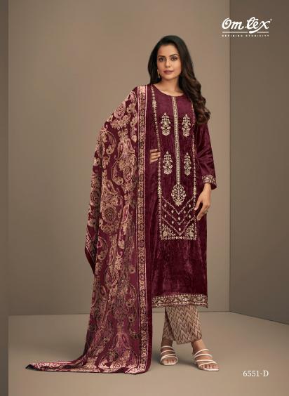 Omtex Ritha Vol 20 Pure Viscose Velvet with embroidered Salwar Kameez Wholesale Catalog