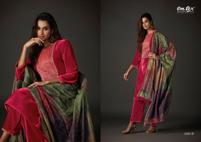 Omtex Utsavi Velvet Embroidery Salwar Kameez Wholesale Catalog