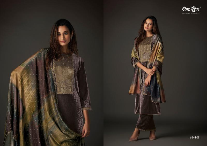 Omtex Utsavi Velvet Embroidery Salwar Kameez Wholesale Catalog