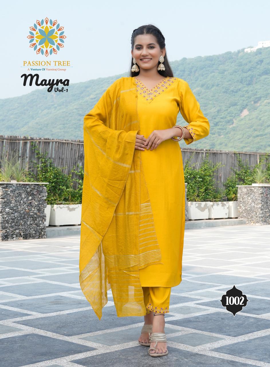 Passion Tree Mayra Vol 1 plain black kurti online india