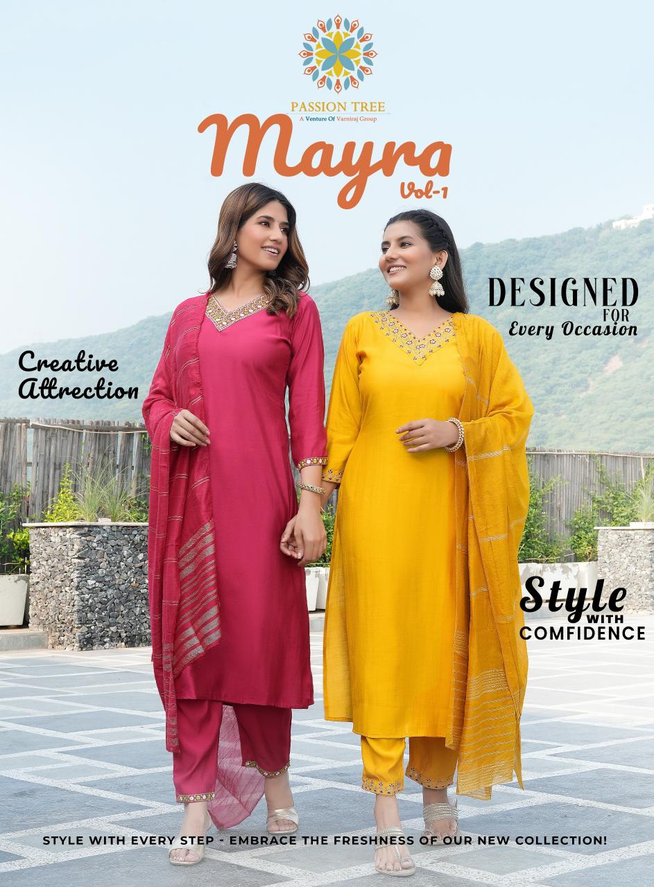 Passion Tree Mayra Vol 1 plain black kurti online india