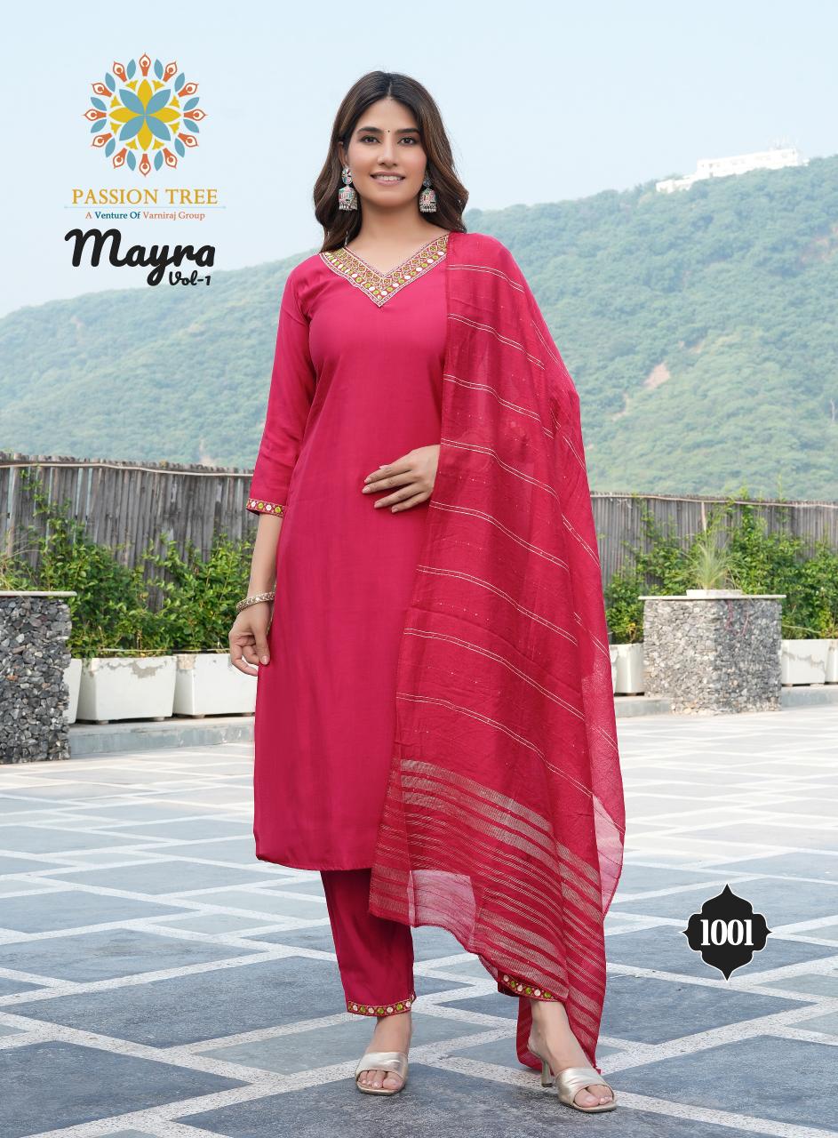 Passion Tree Mayra Vol 1 plain black kurti online india