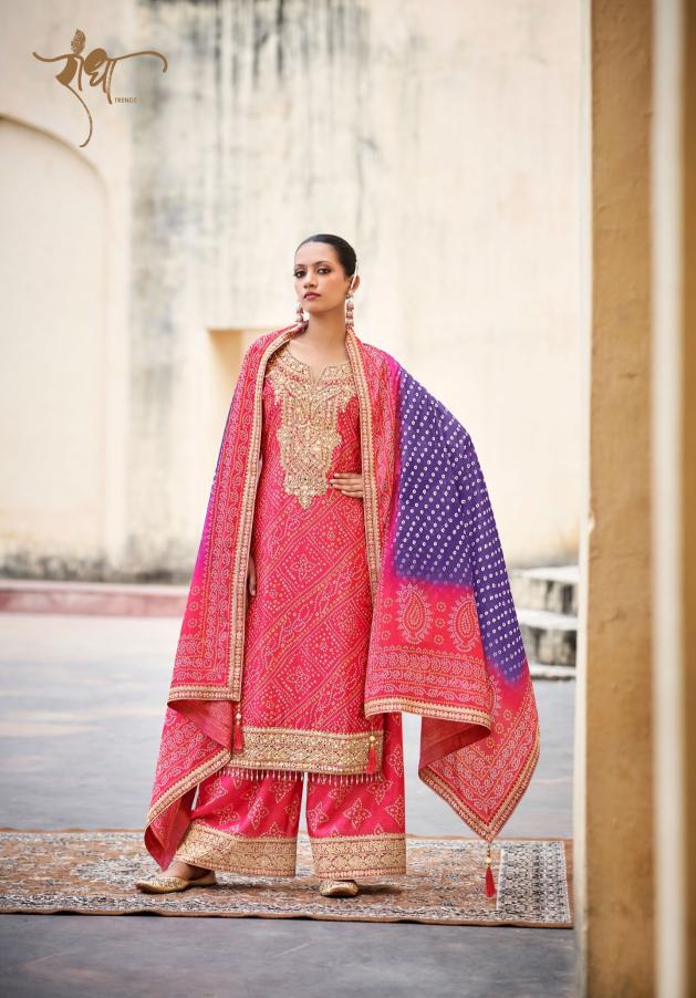 RADHA TRENDZ Shringar Premium Chinon Emboridery Salwar Kameez Wholesale Catalog