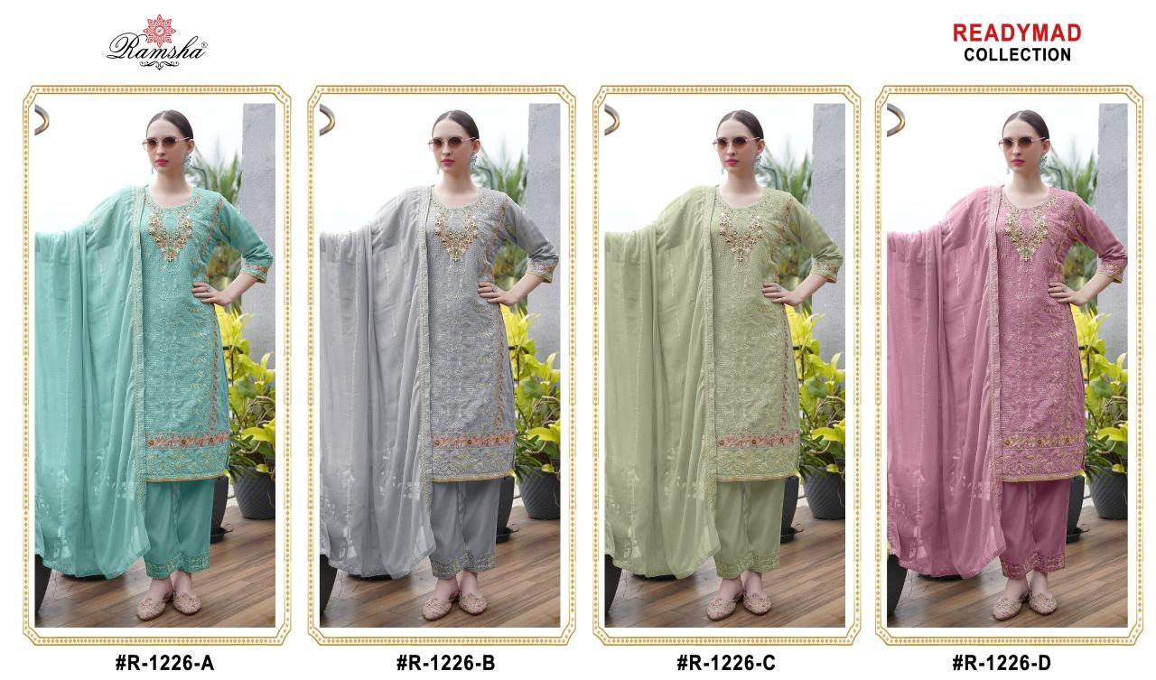Ramsha R 1226 Nx Ready Made Pakistani Suits Wholesale Catalog