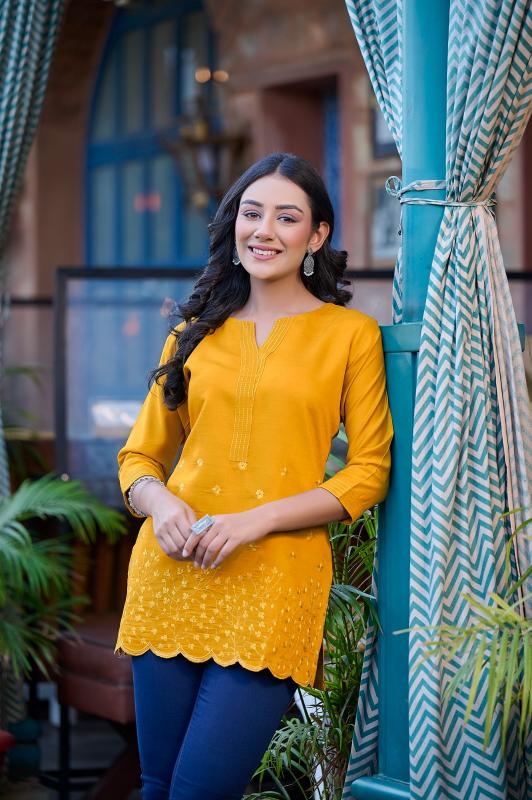 Rangmaya Money Vol 2 burning short kurtis for womens india