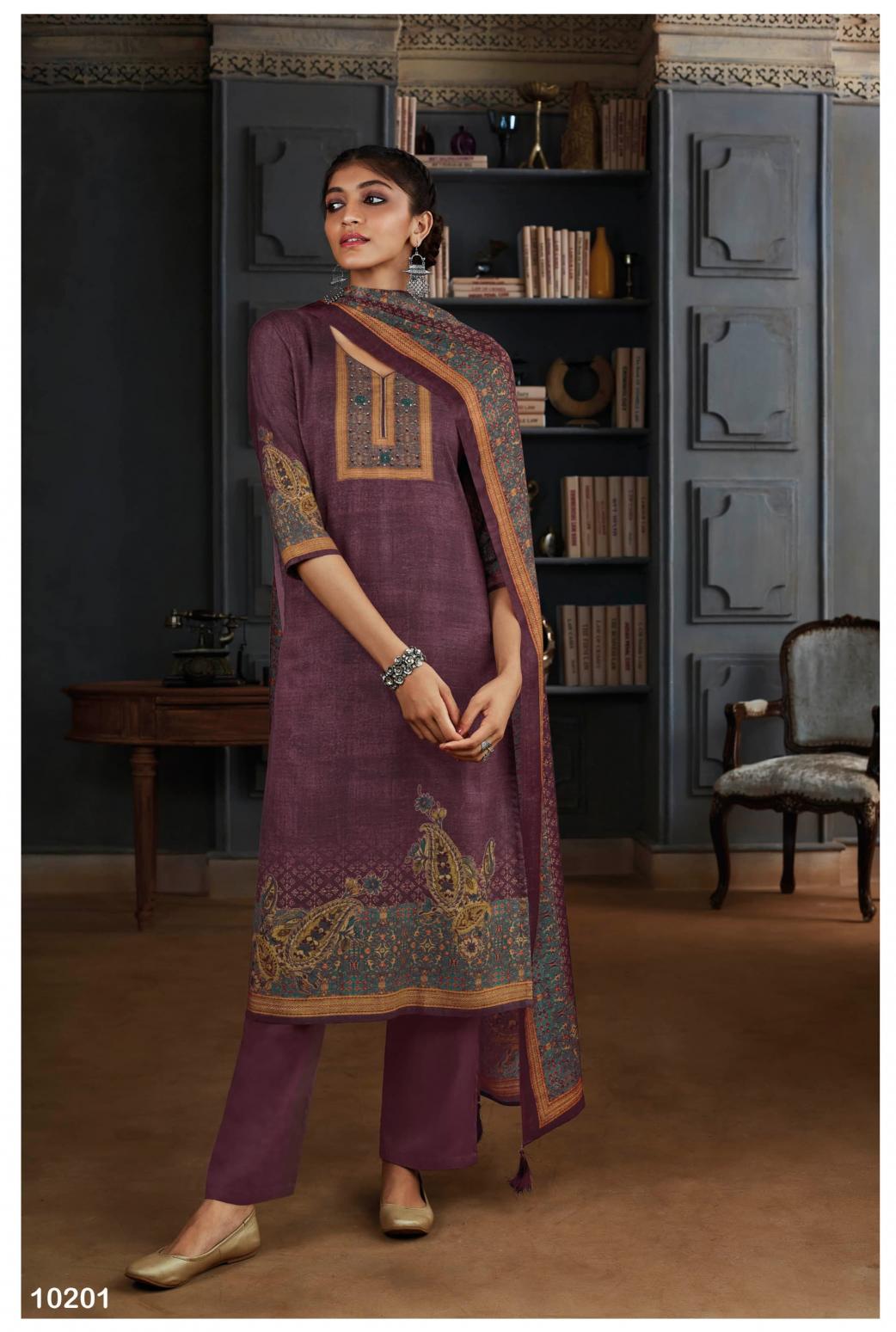 Reyna Sakhi Hits Pure Pashmina Salwar Kameez Wholesale Catalog