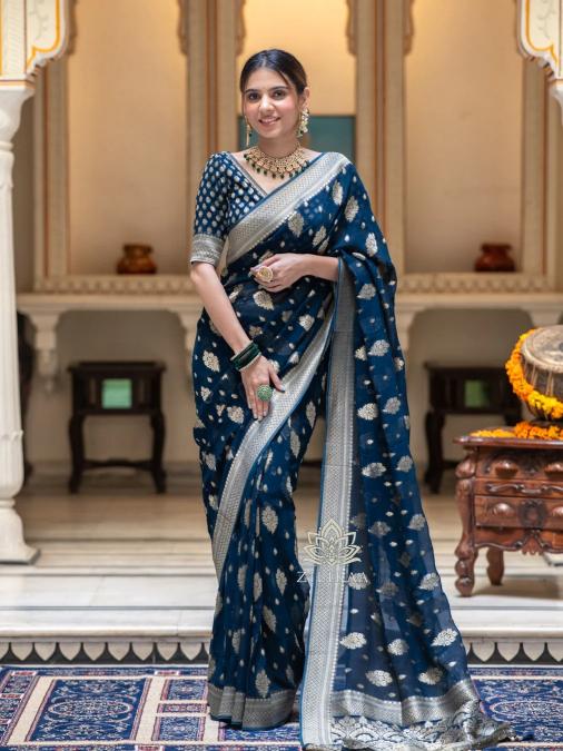 Sabella Banarasi 4099 ombre yellow saree online india