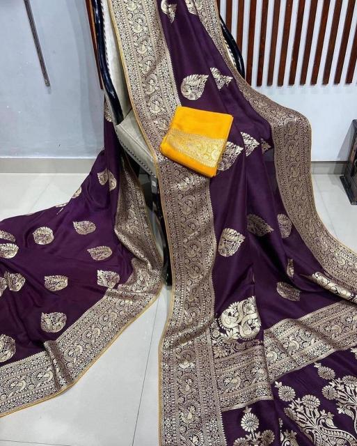 Sabella beautiful gold zari weaving on soft Vol 2 buy banarasi silk saree online india