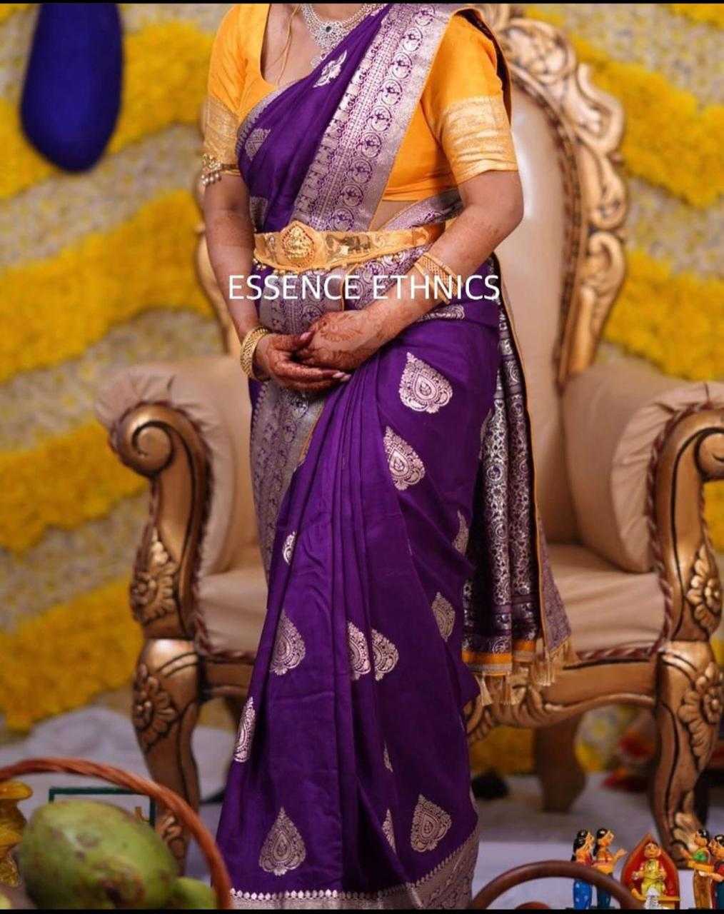 Sabella beautiful gold zari weaving on soft Vol 2 buy banarasi silk saree online india