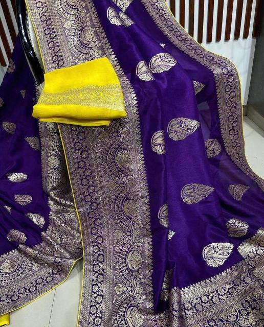 Sabella beautiful gold zari weaving on soft Vol 2 buy banarasi silk saree online india