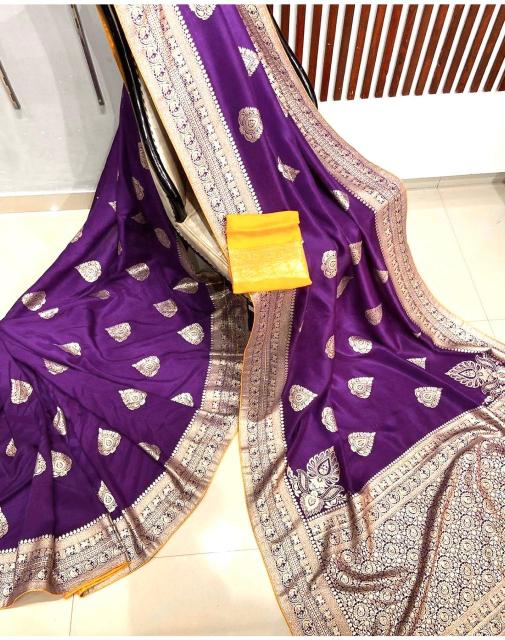 Sabella beautiful gold zari weaving on soft Vol 2 buy banarasi silk saree online india