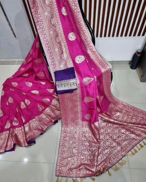Sabella beautiful gold zari weaving on soft Vol 2 buy banarasi silk saree online india