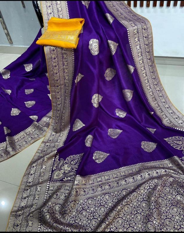 Sabella beautiful gold zari weaving on soft Vol 2 buy banarasi silk saree online india