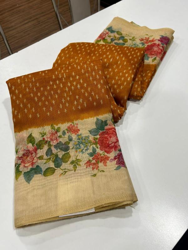 Sabella Linen Digital Print saree online india