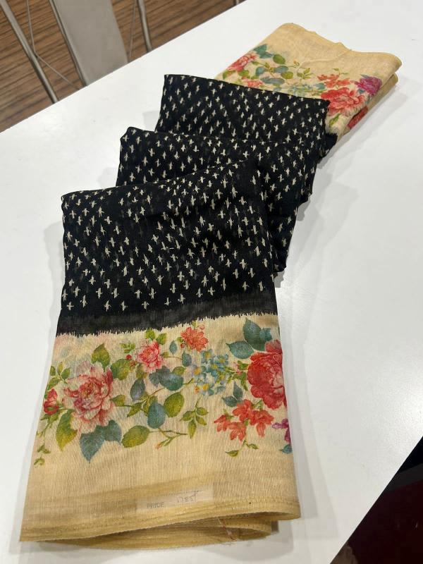 Sabella Linen Digital Print saree online india