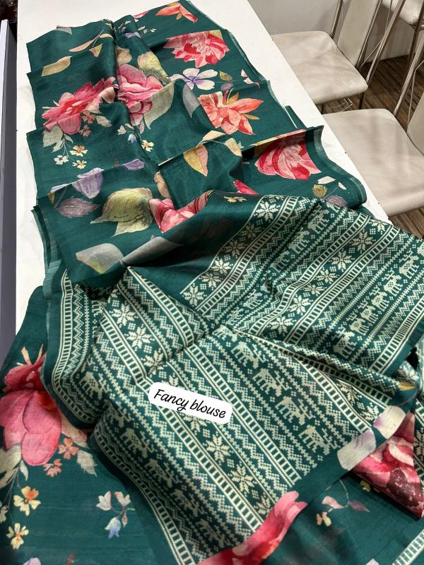 Sabella Premium and superior semi desi soft and smooth tussar saree fab india