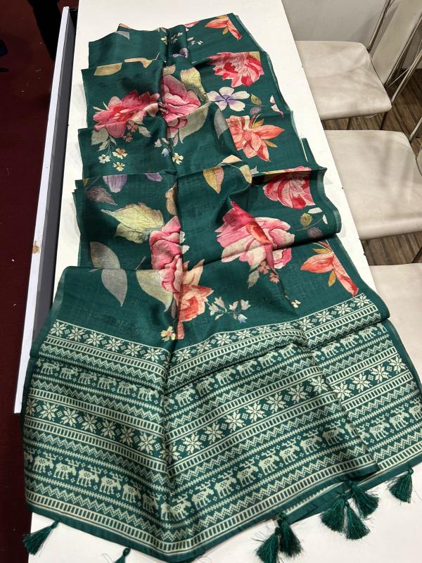 Sabella Premium and superior semi desi soft and smooth tussar saree fab india