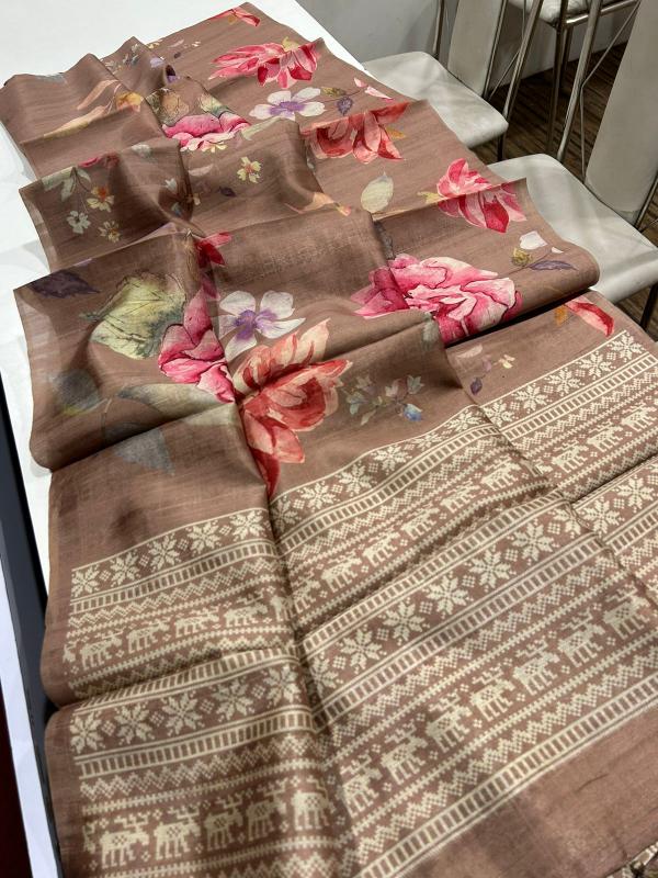 Sabella Premium and superior semi desi soft and smooth tussar saree fab india