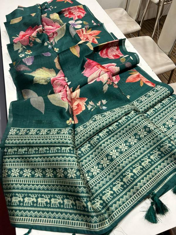 Sabella Premium and superior semi desi soft and smooth tussar saree fab india