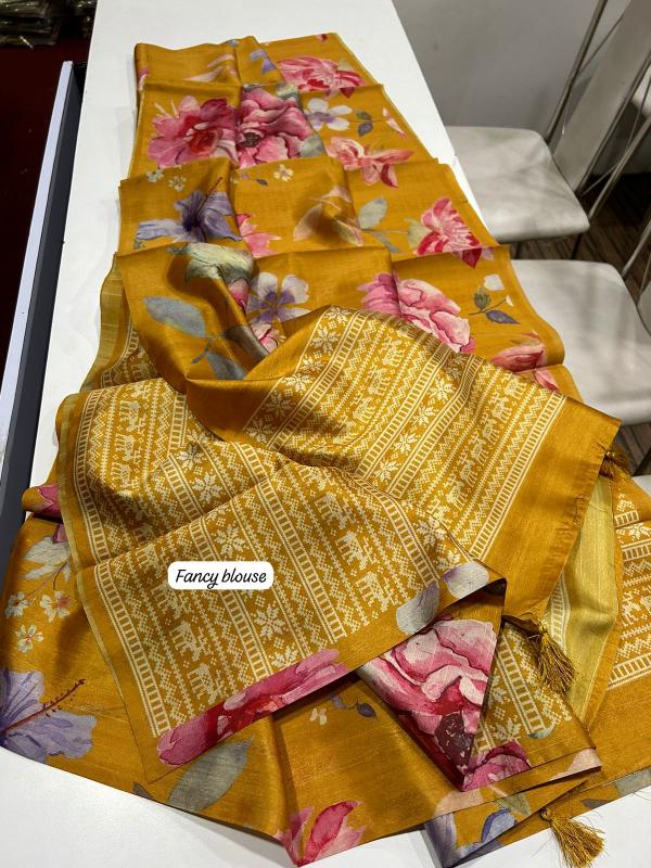 Sabella Premium and superior semi desi soft and smooth tussar saree fab india