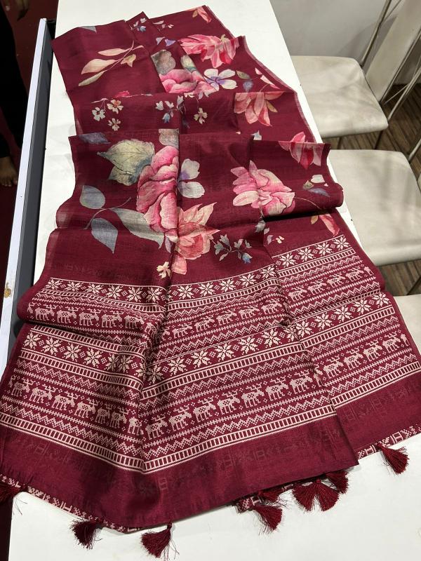 Sabella Premium and superior semi desi soft and smooth tussar saree fab india