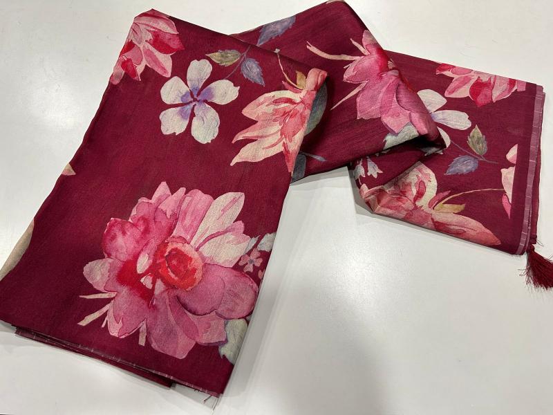 Sabella Premium and superior semi desi soft and smooth tussar saree fab india