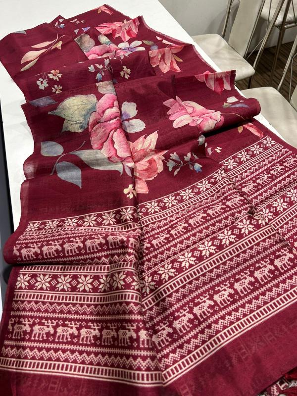 Sabella Premium and superior semi desi soft and smooth tussar saree fab india