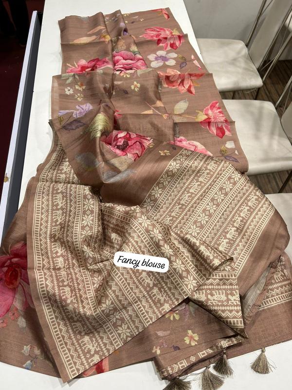 Sabella Premium and superior semi desi soft and smooth tussar saree fab india