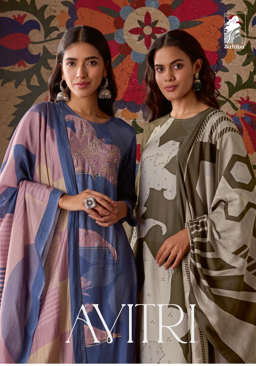 Sahiba Avitri Digital Printed With Hand Work Salwar Kameez Wholesale Catalog
