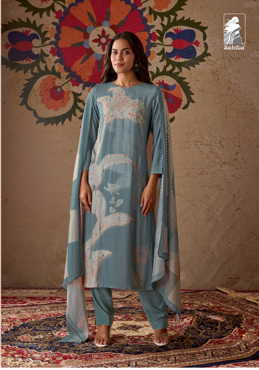 Sahiba Avitri Digital Printed With Hand Work Salwar Kameez Wholesale Catalog