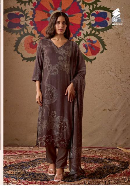 Sahiba Izara Daman Organza Silk Salwar Kameez Wholesale Catalog