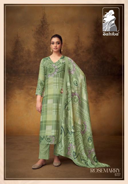 Sahiba Rosemarry Digital Printed With Hand Work Salwar Kameez Wholesale Catalog