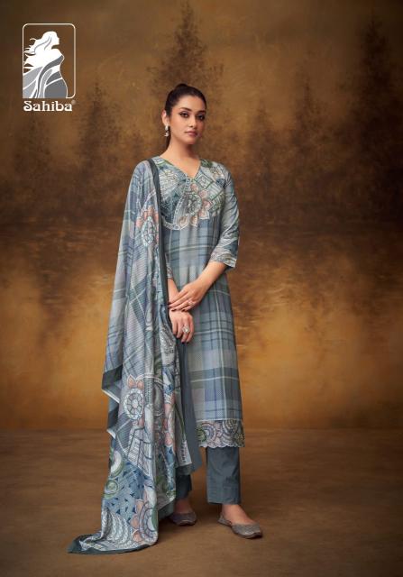 Sahiba Rosemarry Digital Printed With Hand Work Salwar Kameez Wholesale Catalog